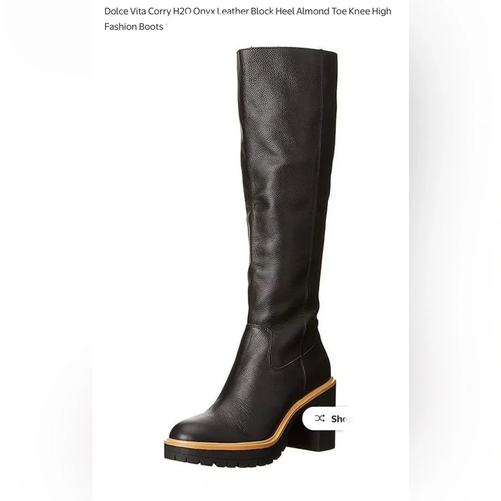 Dolce Vita Black Knee-High Women's Boots - Picture 2 of 6